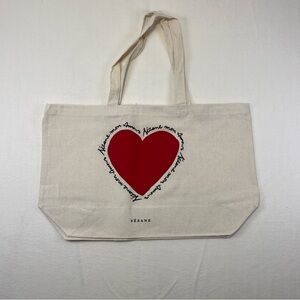 Sezane heart tote